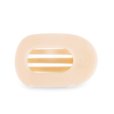 Almond Beige Large Flat Round Hair Clip
