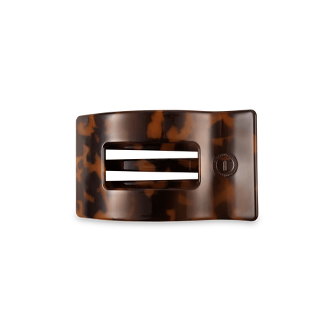 Tortoise Small Flat Rectangle Hair Clip
