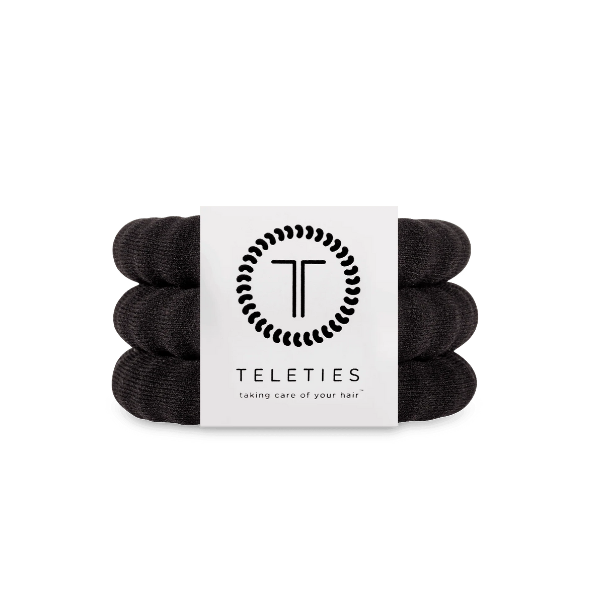 Jet Black Large Nylon Hair Ties