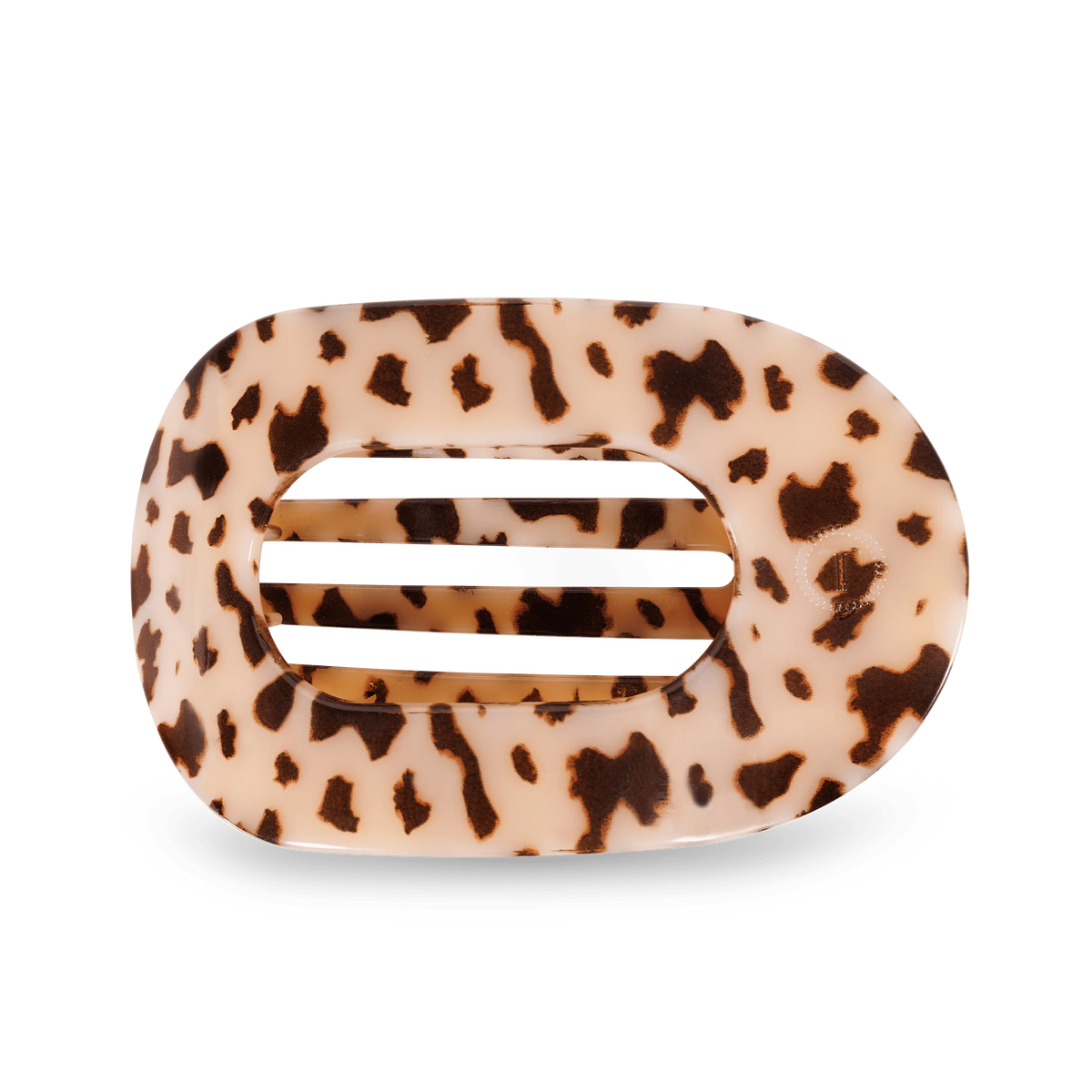 Blonde Tortoise Large Flat Round Hair Clip