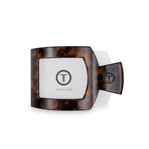 Tortoise Medium Flat Square Hair Clip