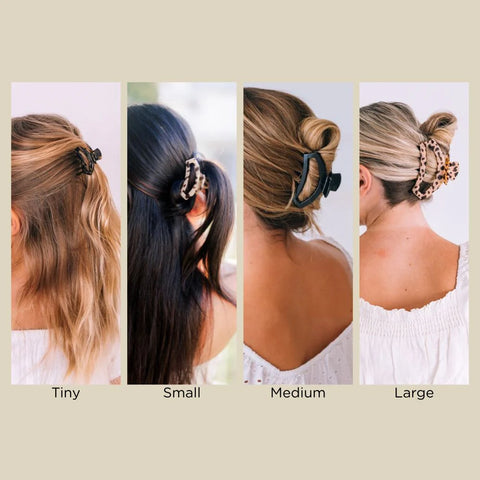 Open Jet Black Medium Claw Hair Clip