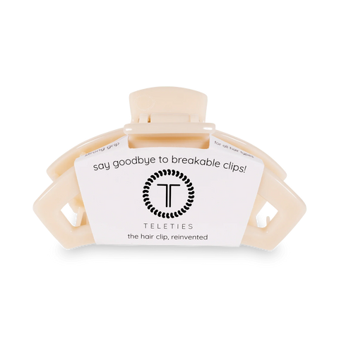 Open Almond Beige Small Claw Hair Clip